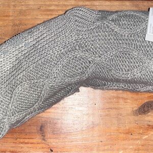Muk Luks Gray Cable Knit Slipper Socks